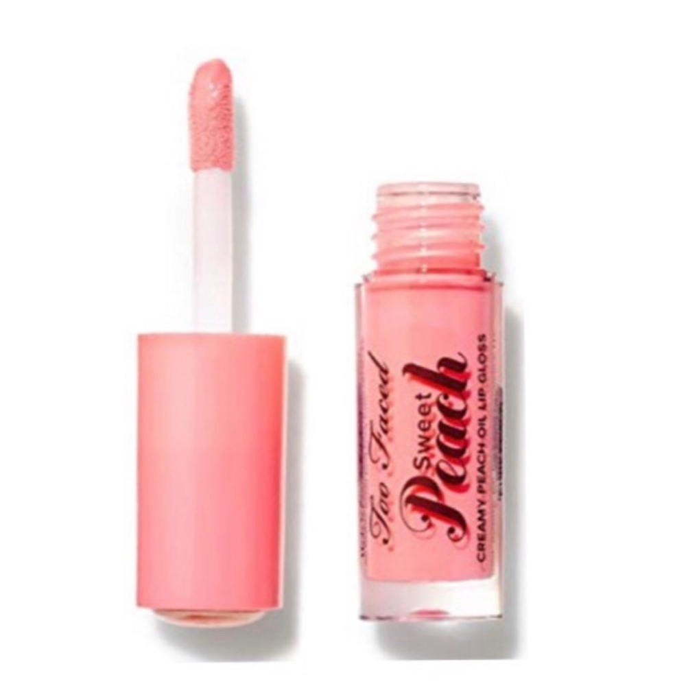 🍑Too Faced Sweet Peach Creamy Peach Oil Lip Gloss Mini🍑 - Picture 2 of 3